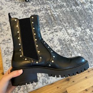 Black studded Zara boots